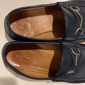 Gucci | Shoes | Copy Mens Gucci Loafers Size Navy Blue  display picture 1